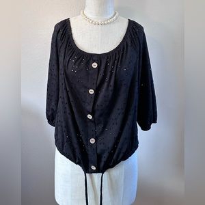 No Boundaries Black Blouse XL